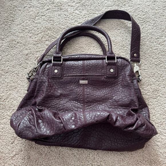 Thirty One Jewell Couture Street Dark Purple Pebble Purse Shoulder Bag w/Pockets - Picture 1 of 14